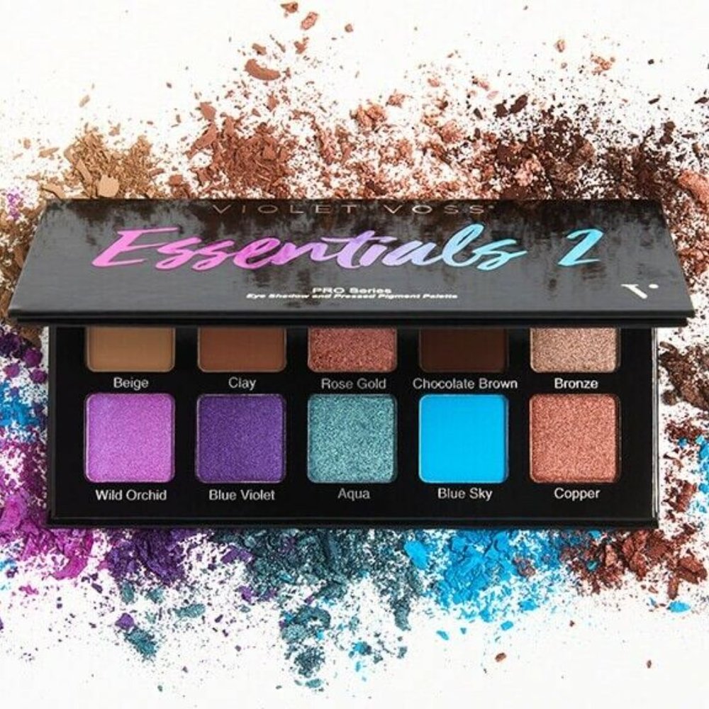 VIOLET VOSS Essentials 2 Eye Shadow Palette Full Size 10 Shades NIB